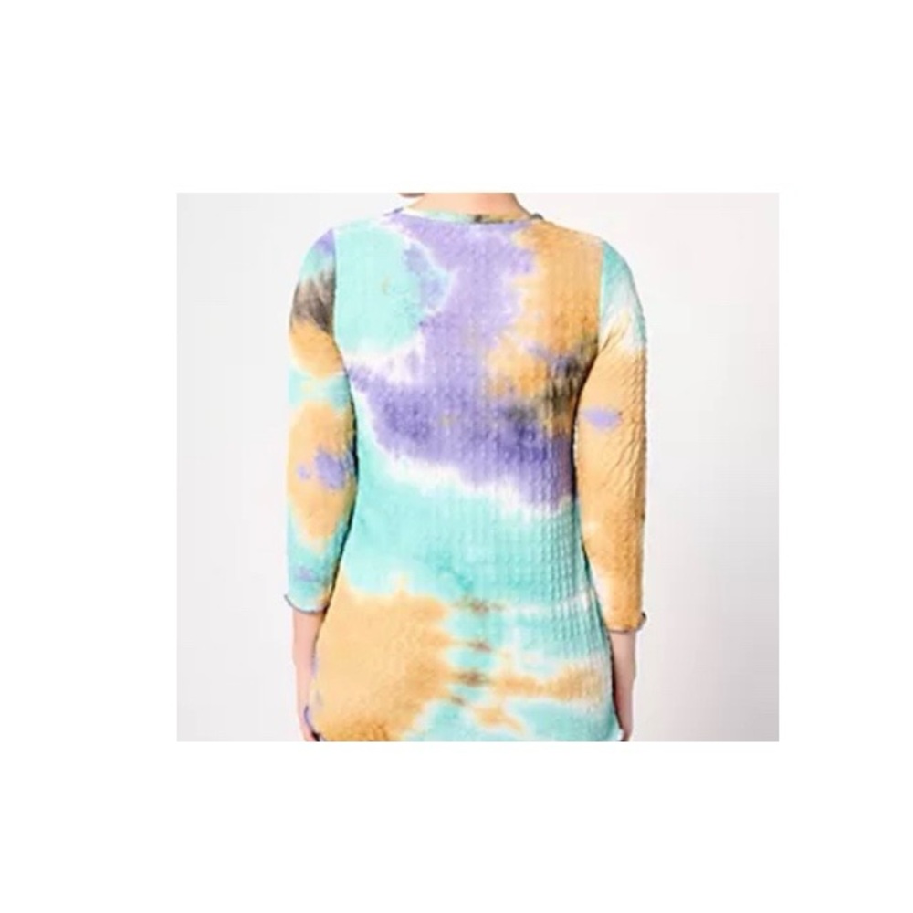 LOGO Layers By Lori Goldstein Printed Scoop Neck Top - Picture 7 of 7
